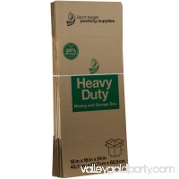 Duck Heavy Duty Kraft Box, 18 in. x 18 in. x 24 in., Brown, 6-Count   551655760